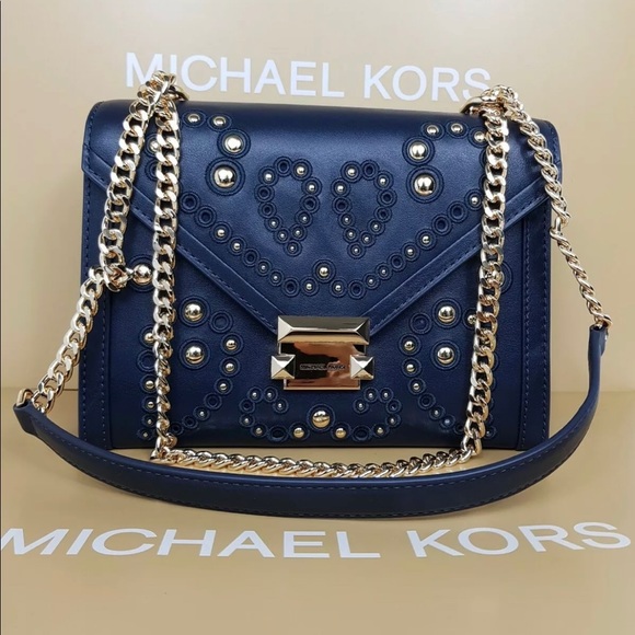 Michael Kors Handbags - 🌸 Michael Kors Whitney Navy leather purse bag